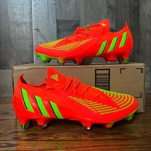 Adidas Predator Edge.1 SG Soccer Cleats Solar Red Orange Men's Size GW1010